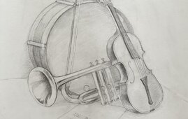 Художественный конкурс "Музыкальные инструменты" /21 февраля.